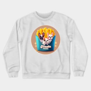 Frenchie fries #2 - French bulldogs & French fries Crewneck Sweatshirt